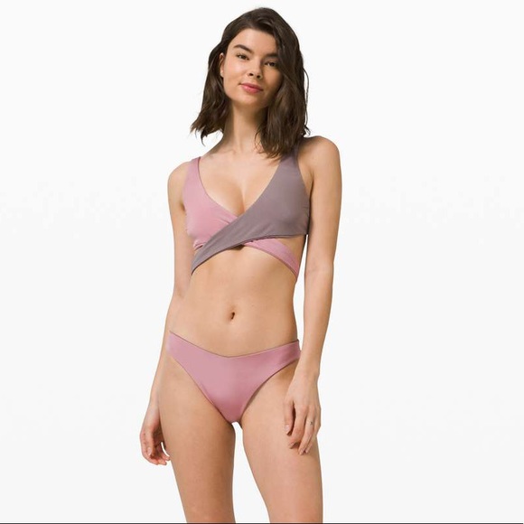 Lululemon All that Glimmers Wrap Top - grey & pink - Picture 5 of 9